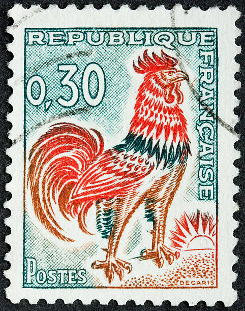 French stamp stock photo