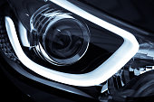 LED highlight for a new black car
