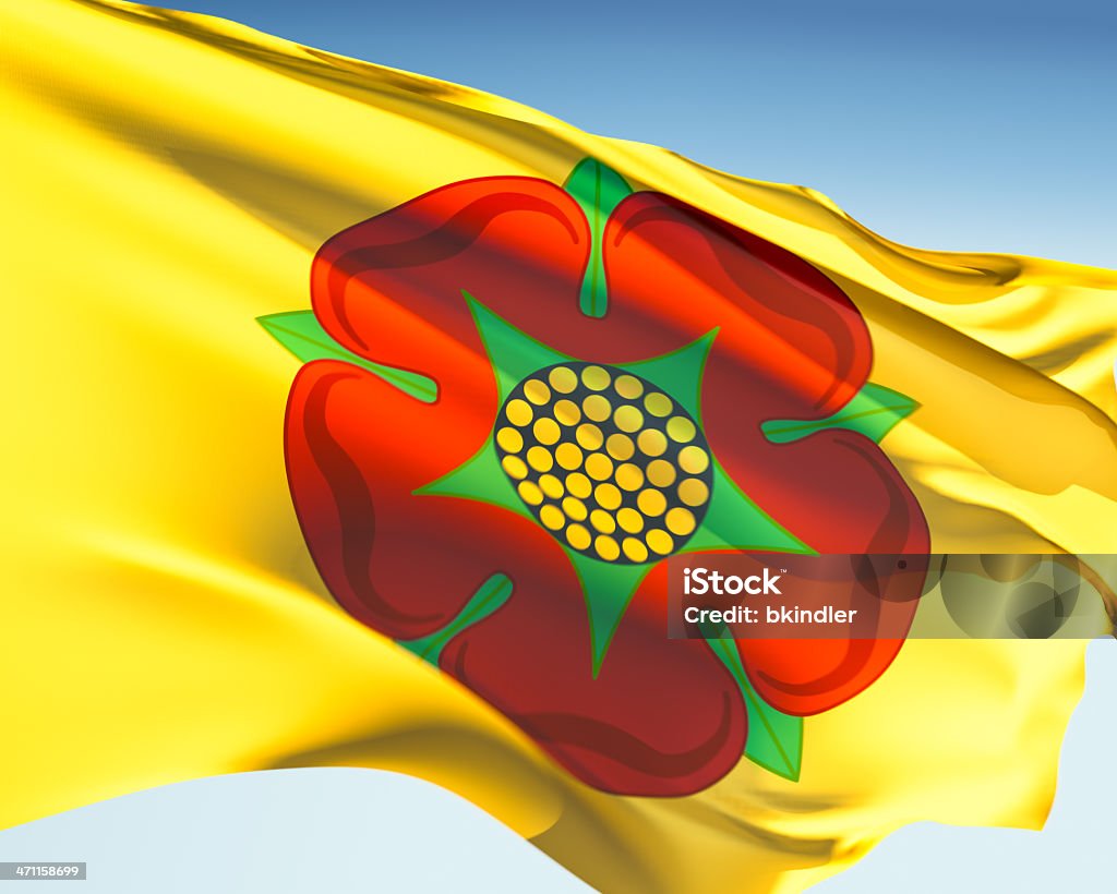 Bandeira de Lancashire - Foto de stock de Azul royalty-free