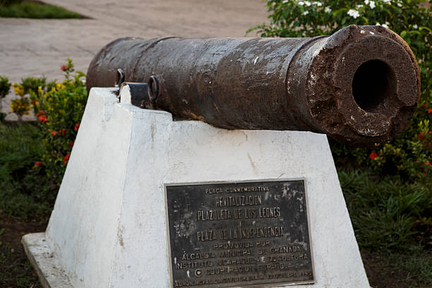 old cannon sculpture from Granada, Nicaragua