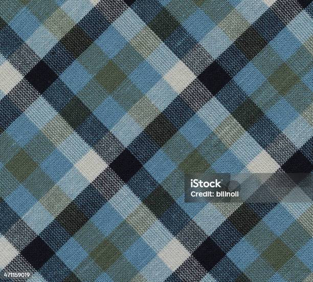 Photo libre de droit de Tissu À Carreaux Dans Des Tons Bleu banque d'images et plus d'images libres de droit de Bleu clair - Bleu clair, Tartan, Blanc