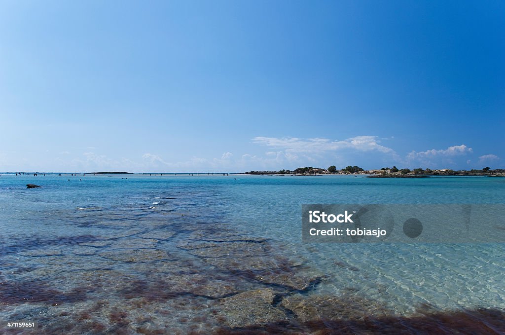 Elafonissi пляж на остров Крит - Стоковые фото Без людей роялти-фри