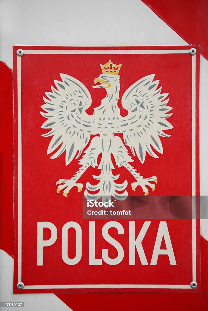 Águia branco com coroa, símbolo Nacional da Polónia - Royalty-free Polónia Foto de stock