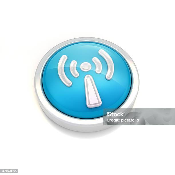 Rundes Symbol Wlan Stockfoto und mehr Bilder von Antenne - Antenne, Blau, Computergrafiken