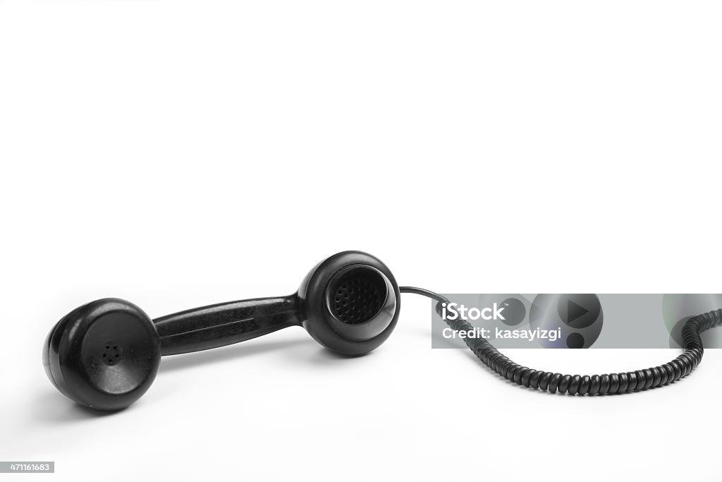 Telefone preto espaço vazio resposta - Royalty-free Cinzento Foto de stock