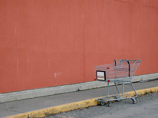 Shopping trolley stock photo