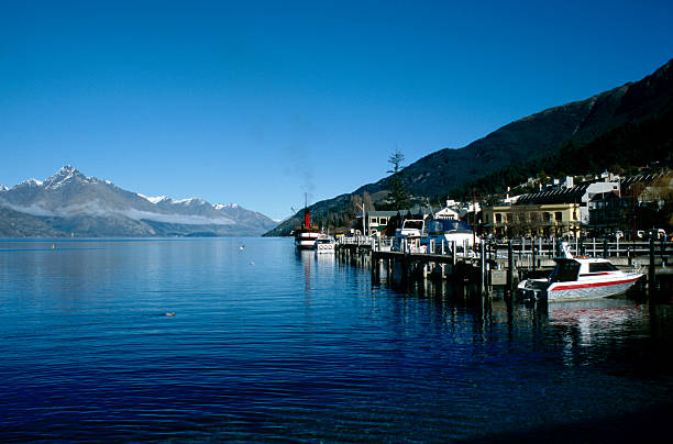 istock panoramic view at the harbor of Queenstown 471162375