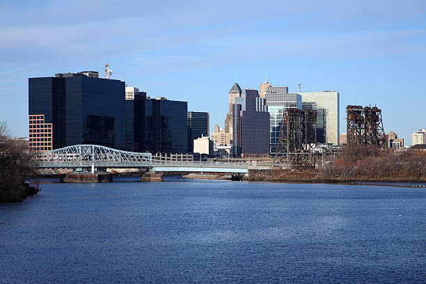 Newark, NJ Riverfront City Skyline stock photo