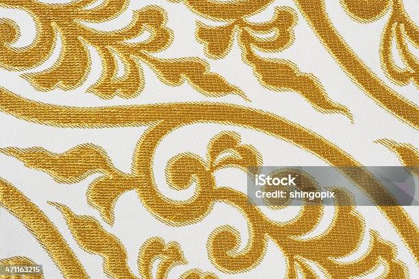 Golden Silk Fabric Stock Photo - Download Image Now - Abstract, Art, Art And Craft