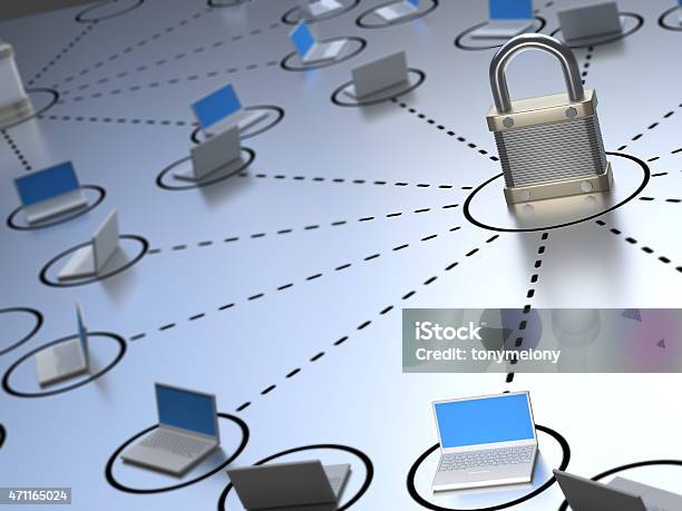 Sichere Netzwerk Stockfoto und mehr Bilder von 2015 - 2015, Blau, Computer