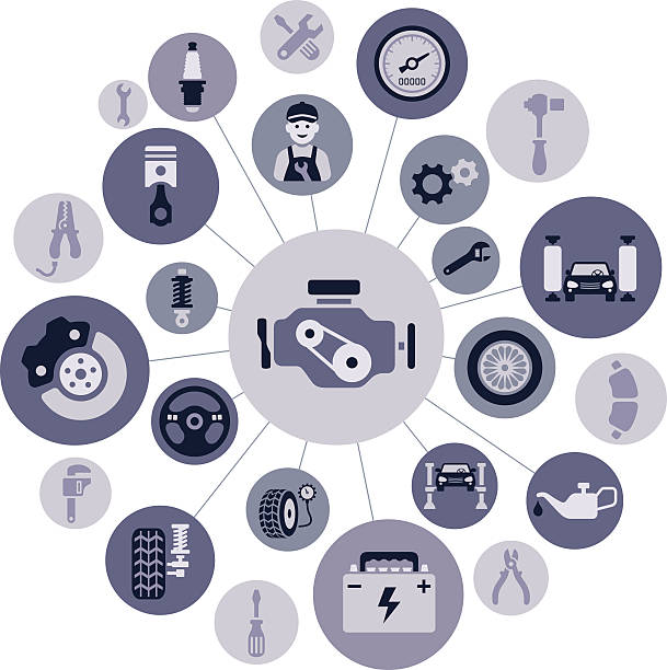 Auto Service High Resolution JPG,CS6 AI and Illustrator EPS 10 included. Each element is named,grouped and layered separately. Very easy to edit. fuse cartoons stock illustrations