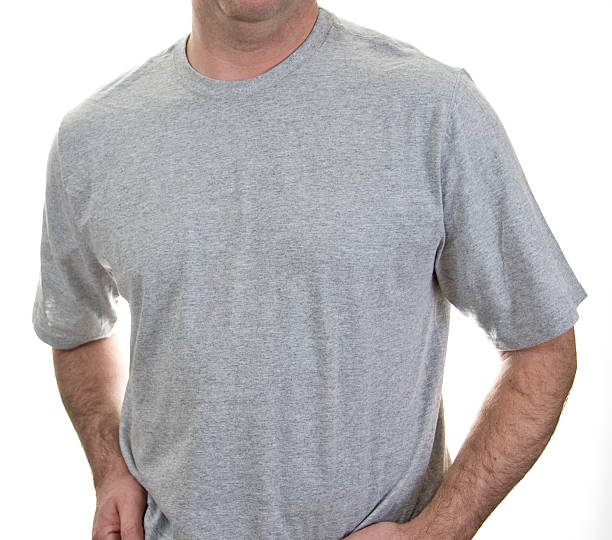 istock Man wearing gray t-shirt 471165661