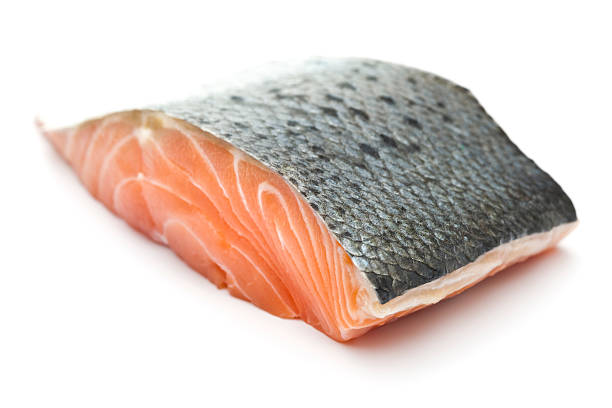 istock A fresh cut piece of salmon isolated on white 471165717