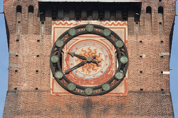 The bell and clock tower of the village of Cademario in the Ticino canton of Switzerland.