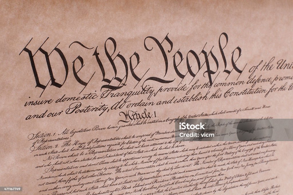 Constitution - Lizenzfrei Amerikanische Verfassung Stock-Foto