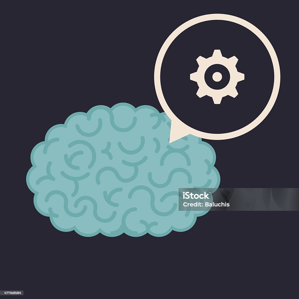 Brain illustration Conceptual brain illustration 2015 stock vector