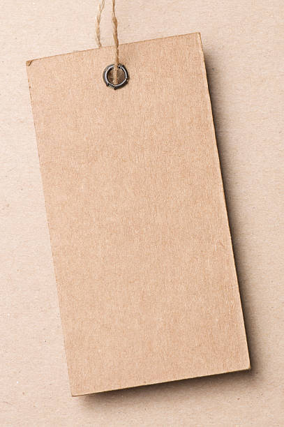 istock Thick Blank Brown Cardboard Tag Close Up Vertical 471168735