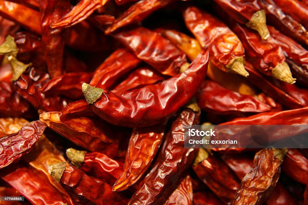 Secos Chili Peppers - Royalty-free Pimenta Foto de stock