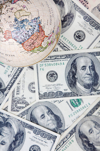 istock North America on the globe above US Bills 471169843