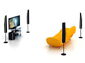 Home Cinema System with sofa