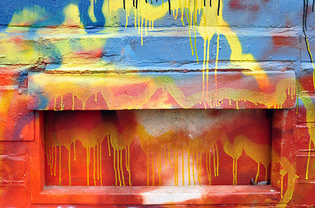 Colourful box in the wall