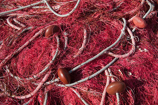 istock Pink fishing net 471170745