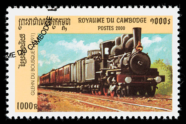 istock Cambodia 1891 steam engine postage stamp 471171991