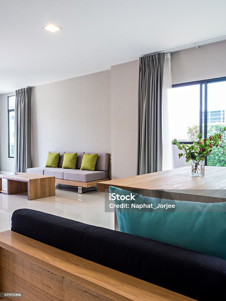 Diseño Interior moderno de sala de estar y comedor - Foto de stock de 2015 libre de derechos