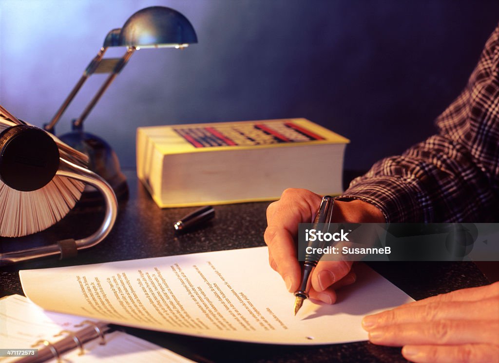 office Signing a contract Book Stock Photo