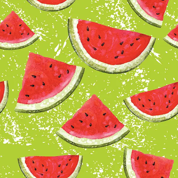Vector illustration of pattern with watermelon