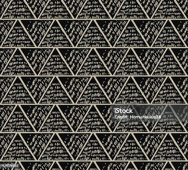 Thatched Triangle Pattern Triangles Pattern In Hatching Technique Stock Illustration - Download ...