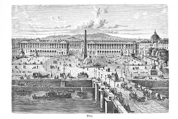 istock Engraving from Paris Place de la Concorde France 471175703