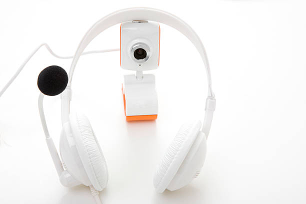 istock Video Conference Camera and headphones 471176115