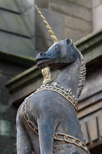Bronze unicorn at Glasgow university.