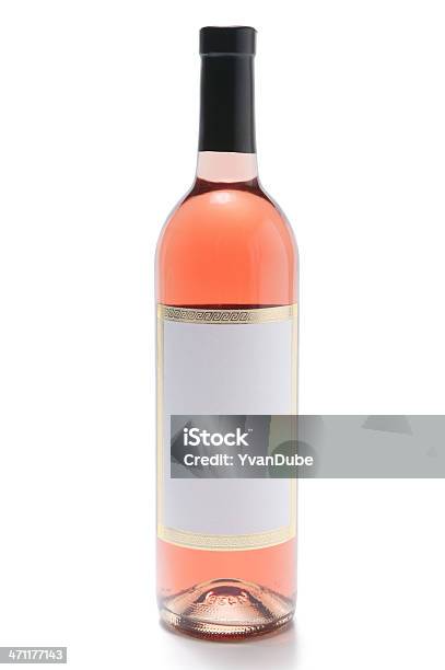 Rose Wine Bottle With Clipping Path Stockfoto und mehr Bilder von Roséwein - Roséwein, Flasche, Alkoholisches Getränk