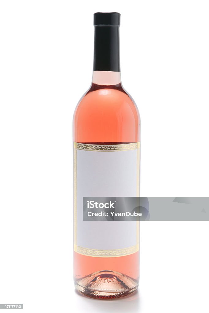 Vinho Rosé frasco (com Traçado de Recorte - Royalty-free Vinho Rosé Foto de stock