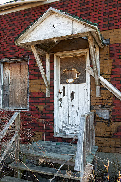 Front Entrance Door of an old dilapidated country home