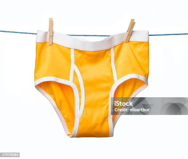 Yellow Pants Stock Photo - Download Image Now - Yellow, Men's Underpants, Underwear