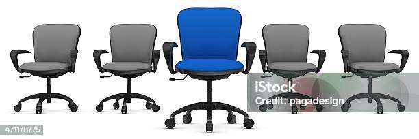 Foto de Líder Blue Cadeira De Escritório e mais fotos de stock de Assento - Assento, Azul, Braço de Assento