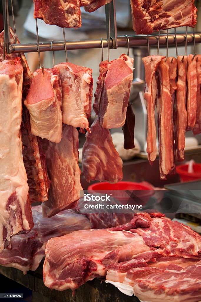 Chinatown mercado de carne - Foto de stock de Anti-higiênico royalty-free