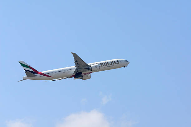 Mumbai,India-March 15 2015: Emirates Airlines Boeing 737-300ER Taking off Mumbai International Airport 