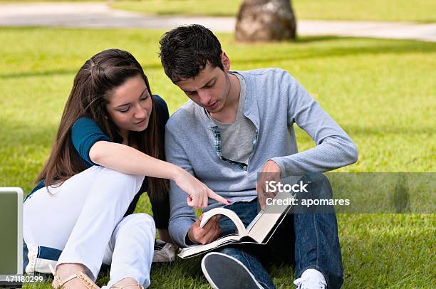 Studying At The Campus Stock Photo - Download Image Now - 18-19 Years, 20-24 Years, Adolescence