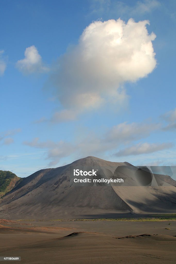 Mt Yasur Volcano, Vanuatu Mt Yasur Volcano on Tana island, Vanuatu, South Pacific. Arid Climate Stock Photo