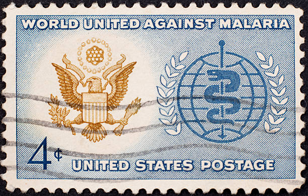 world unida contra a malária selo postal - world united against malaria - fotografias e filmes do acervo
