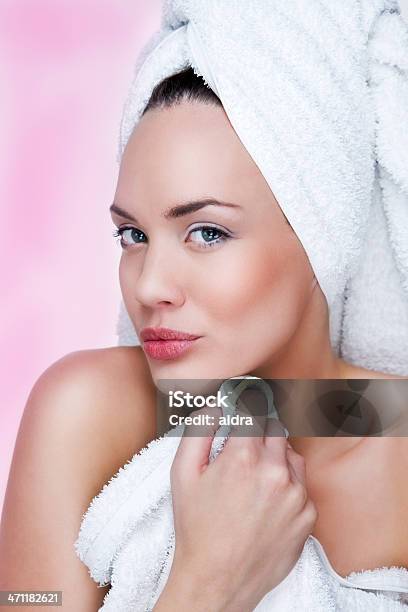 Girl In Towel Stock Photo - Download Image Now - Adult, Adults Only, Artist's Model