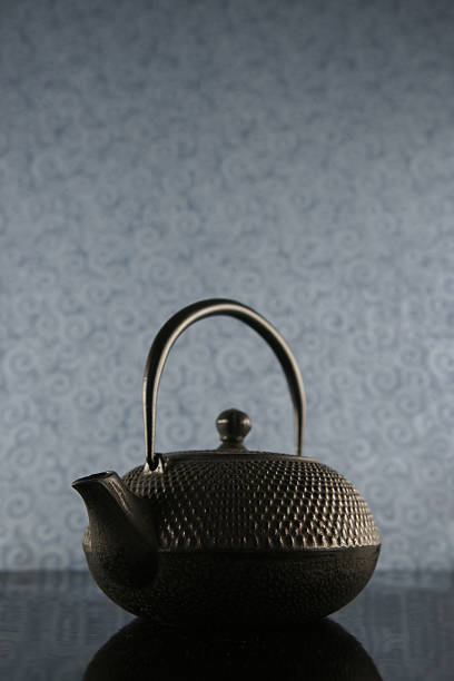주물 티포트 - tetsubin teapot 뉴스 사진 이미지