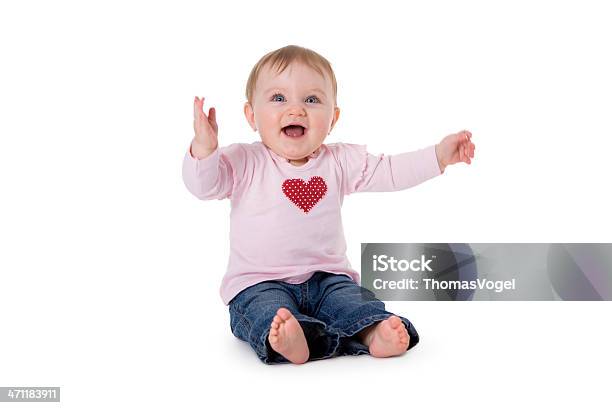 Bebé Menina Alegre Series - Fotografias de stock e mais imagens de 6-11 meses - 6-11 meses, Atitude, Bebé