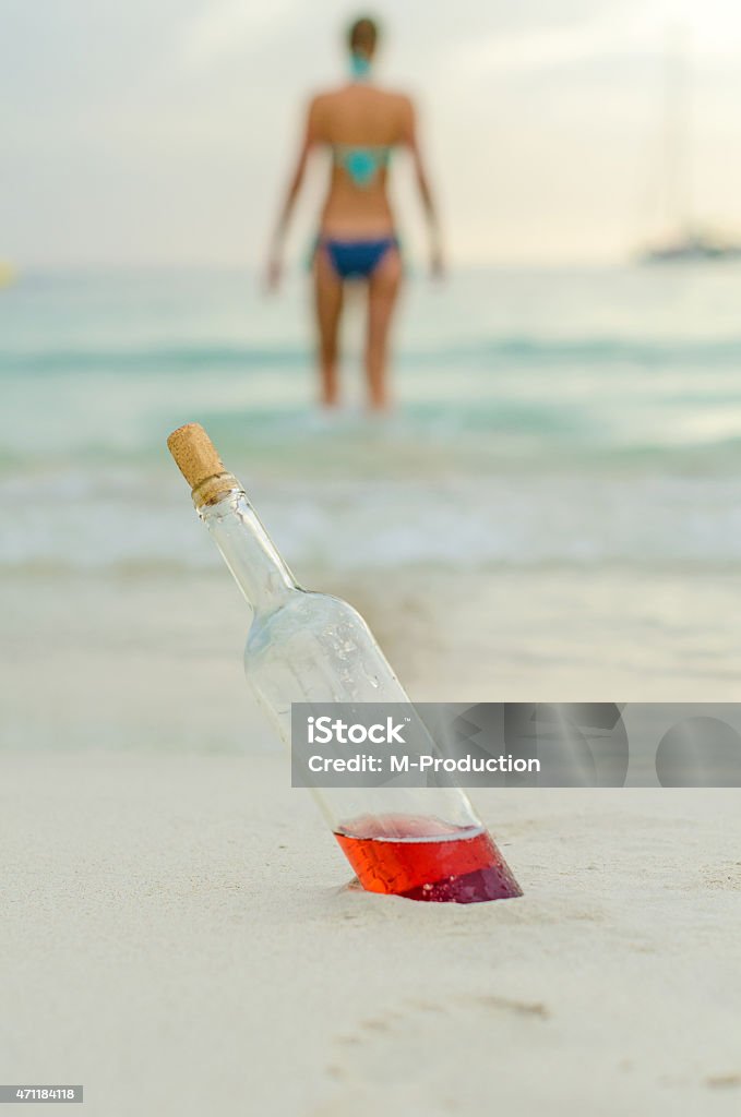 Social theme concept. Swimming drunk is dangerous. 2015 Stock Photo
