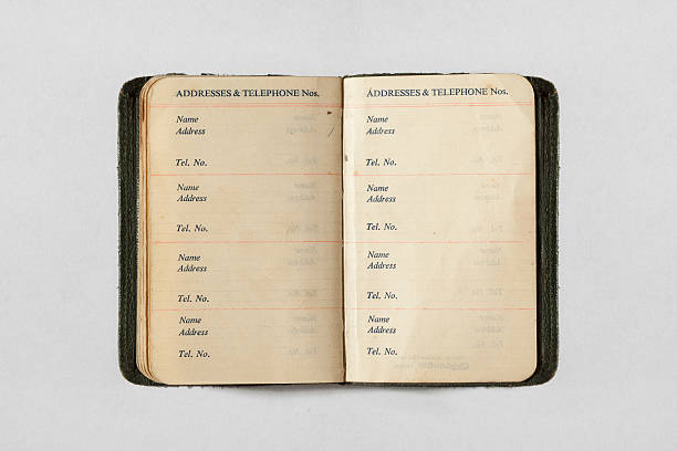 Aged calendar from 1950 showing space for addresses and telephone numbers. Please see also this one showing a week :