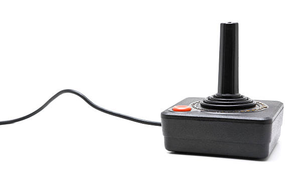 Vintage Video Game Joystick with Copy Space